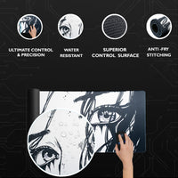 Eyes of Mystery - Minimalist Art Desk Mat | Desk Vibe - 2