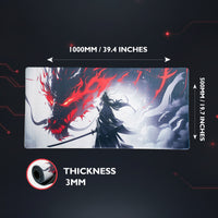Wrath of the Dragon - Samurai Inferno Desk Mat | Desk Vibe - 2