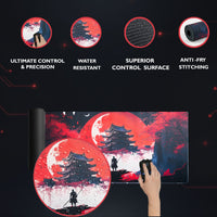 Blood Moon Samurai Desk Mat | Desk Vibe - 4