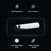 Shadow of the Ronin - Black & White Desk Mat | Desk Vibe - 3