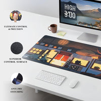 Tokyo Night Cafe Desk Mat | Desk Vibe - 2