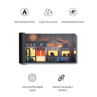 Tokyo Night Cafe Desk Mat | Desk Vibe - 3