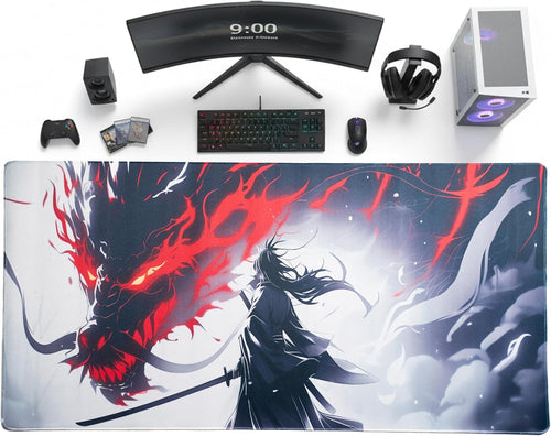 Samurai & Elemental Aura Series Desk Mat | Desk Vibe