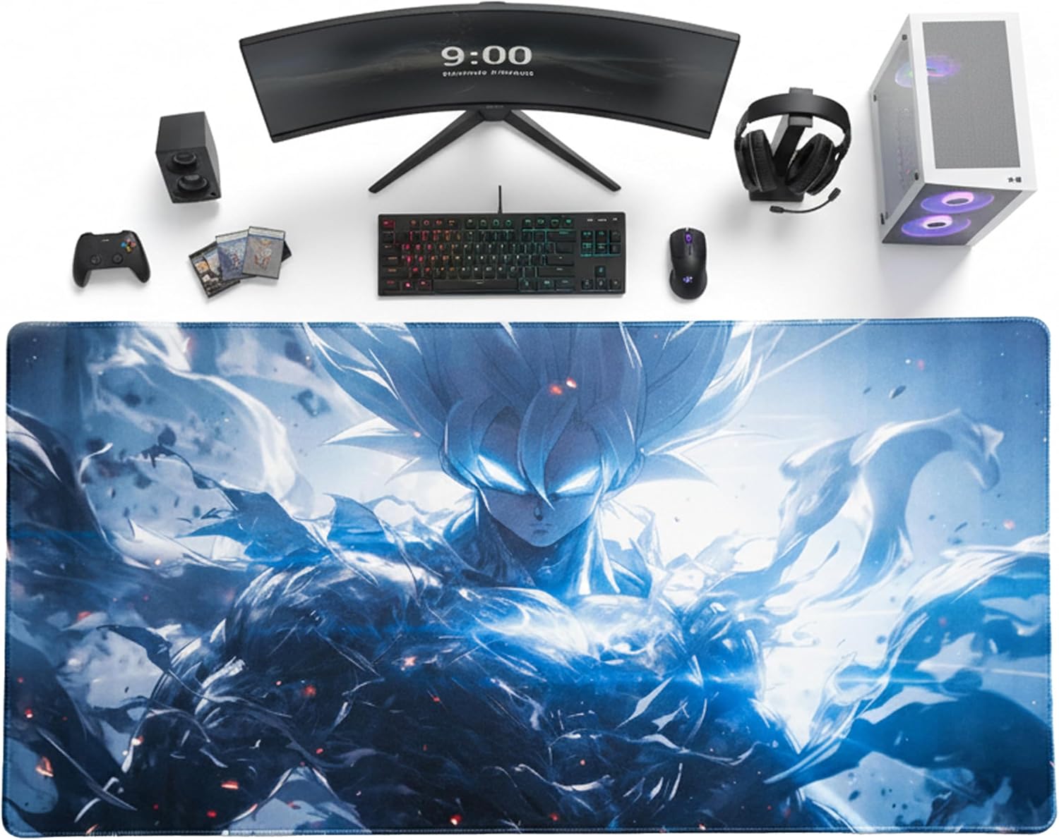 Samurai & Elemental Aura Series Desk Mat | Desk Vibe