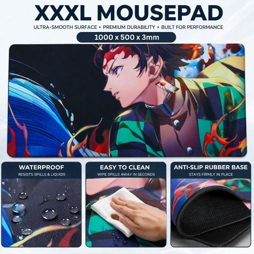 Demon Slayer (Tanjiro Kamado) Desk Mat | Desk Vibe