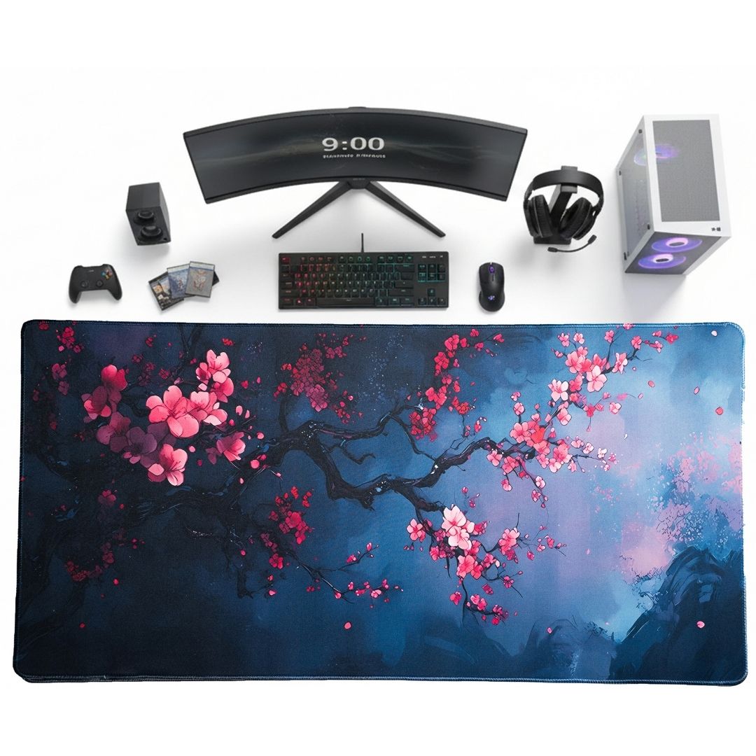 Sakura Nightfall Desk Mat | Desk Vibe