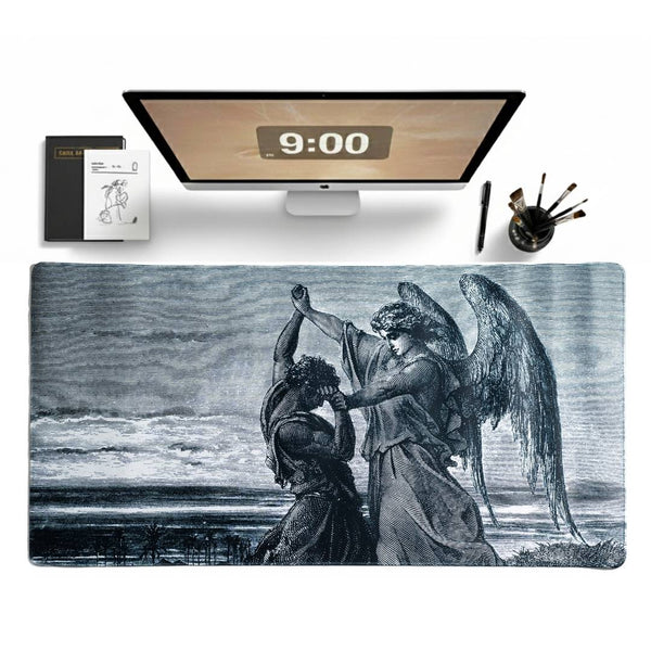 Jacob Wrestling with the Angel Desk Mat | Desk Vibe