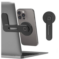 DeskVibe Magnetic Phone Holder, Slim Adjustable Laptop Side Mount Clip - 1